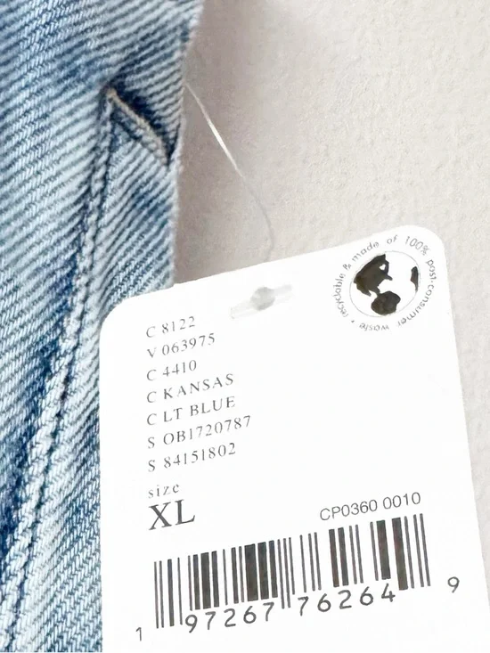 Free People Oslo Light Blue Wide-Leg High-Waist Jogger Jeans - Picture 8 of 14